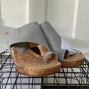 Donald Pliner Gyer Sandal Metallic Pewter - Size 11